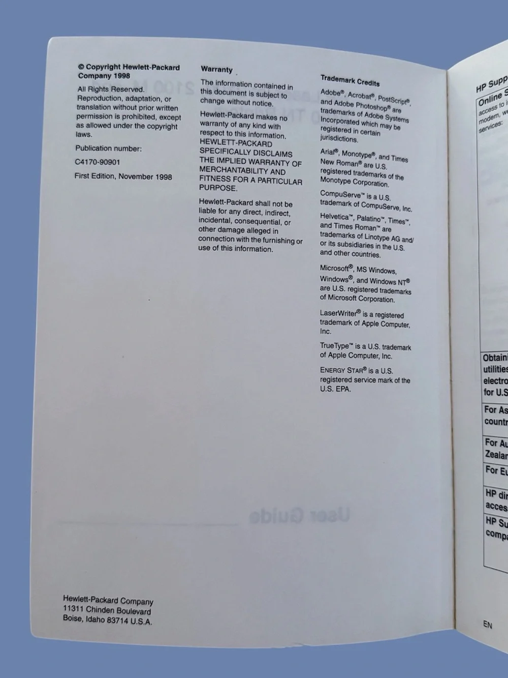 HP LaserJet 2100, 2100M, and 2100TN Printers Original User Guide